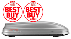 The Roof Box Company: KAMEI Corvara 475 Duolift White Star roof box